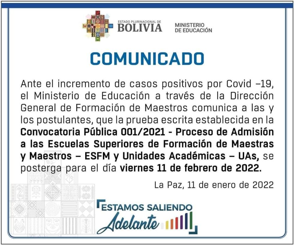 Postergan examen de admisión a las escuelas de maestros