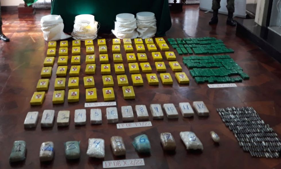 Incautan más de 100 kilos de droga en cinco operativos en el departamento de La Paz