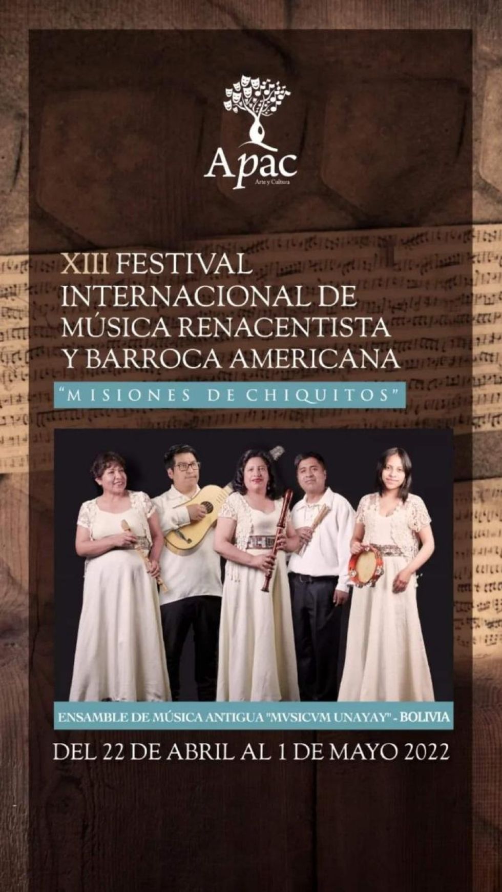 Cuarteto de Flautas Dulces “Mvsicvm Unayay” se presenta en Festival en Chiquitos