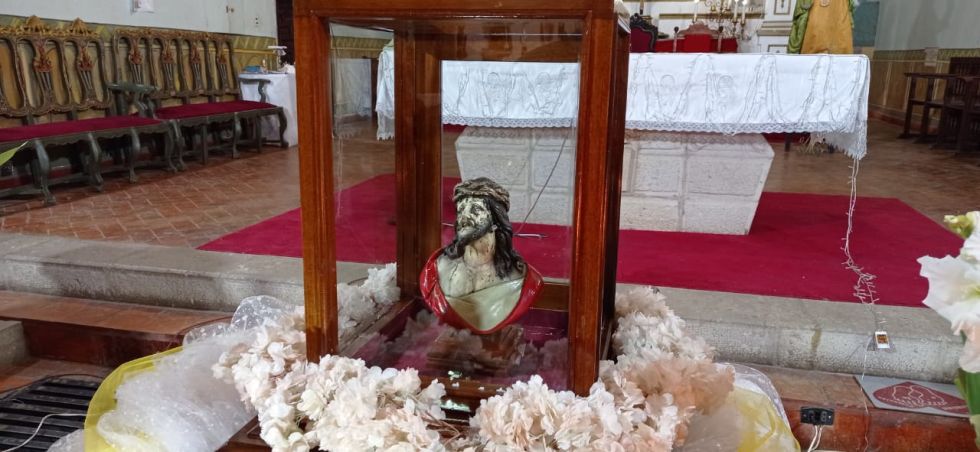 Imagen del Cristo de las  Lágrimas visitó templos potosinos