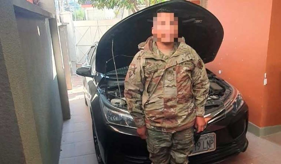 Interceptan a un militar en posesión de un vehículo robado en Brasil