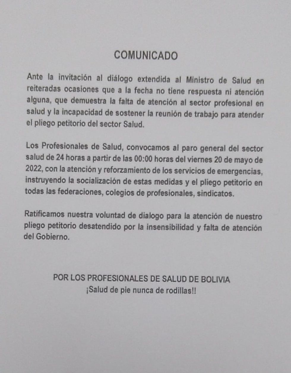 Codesa acata paro de 24 horas este viernes