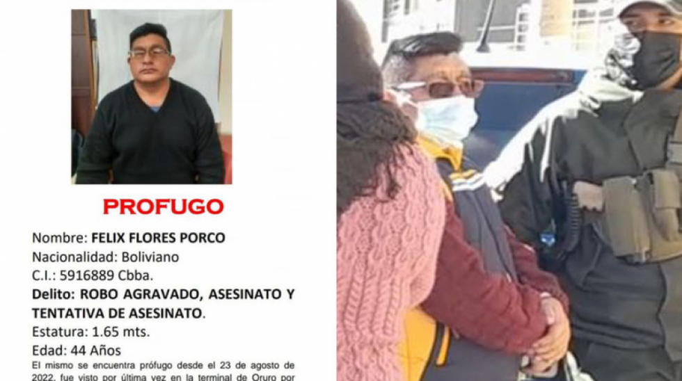 Oruro: Reo con amplio prontuario delictivo aprovecha descuido de sus custodios y logra fugar