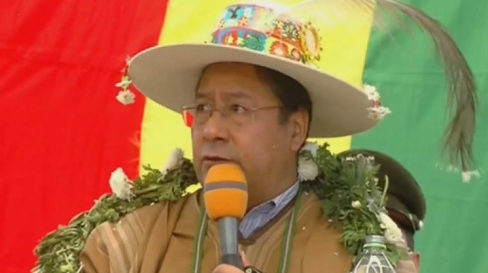 Presidente Luis Arce en la inauguración del ampliado de la Federación Sindical Única de Trabajadores Campesinos de Oruro