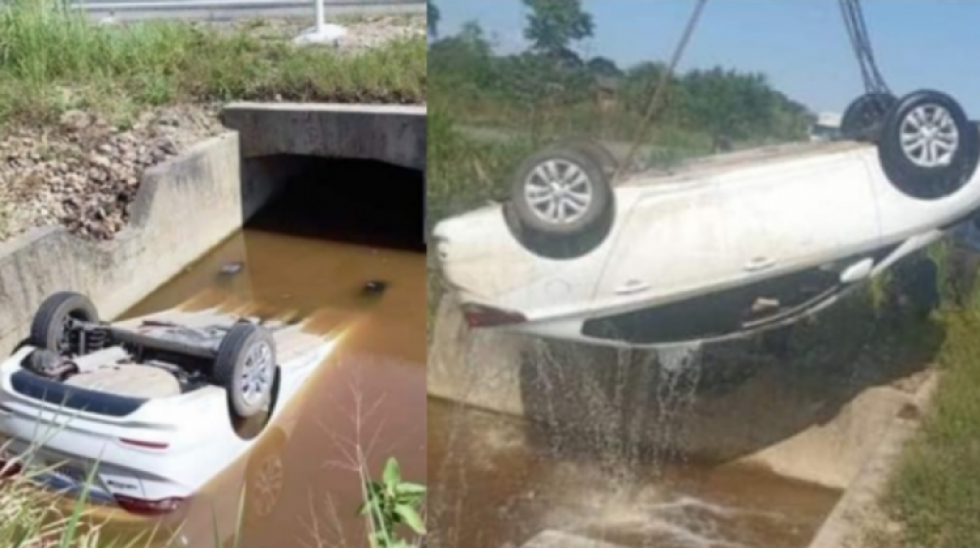 Revelan que policía conducía en estado de ebriedad el auto que cayó a un canal y donde todos murieron