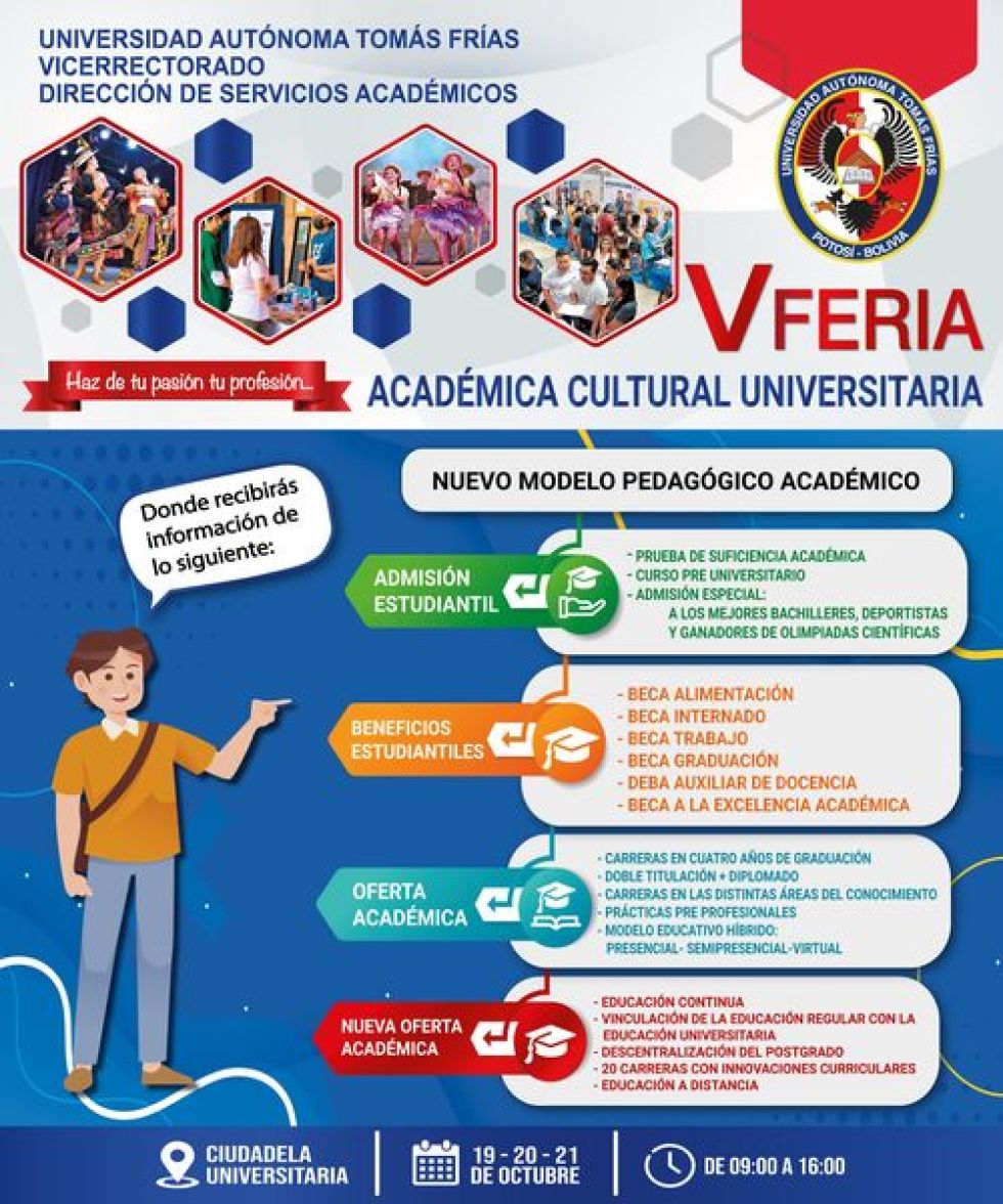 UATF desarrolla feria en la que oferta más de 40 carreras a los bachilleres