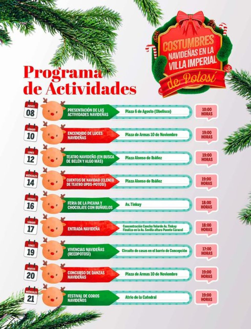 Tradiciones de Navidad se vivirán con varios actos, encendido de luces es esta noche
