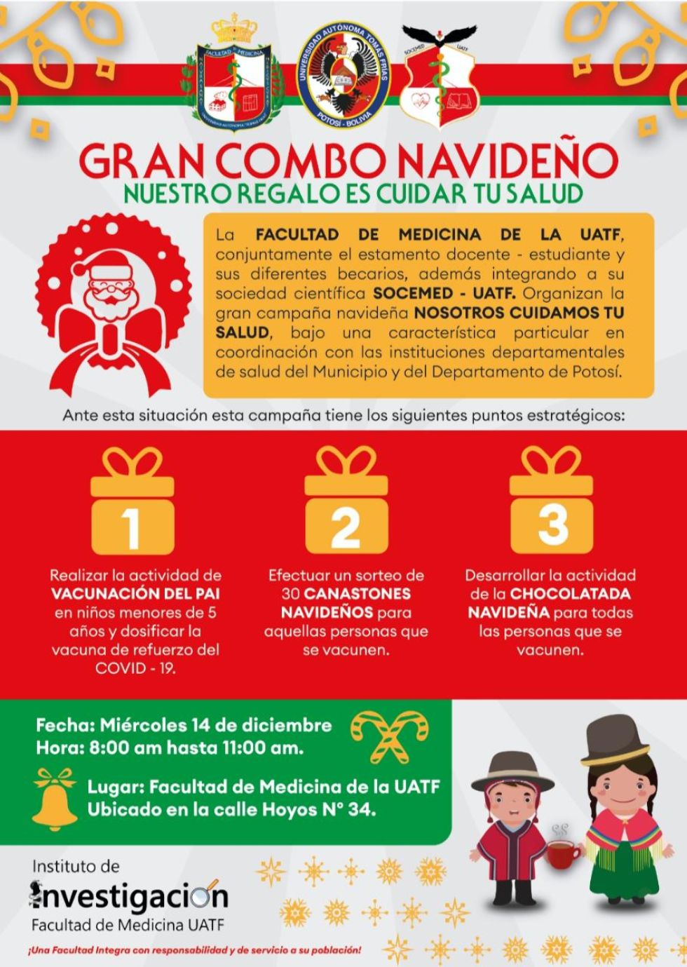 Facultad de Medicina lanza  su campaña navidena de vacunación