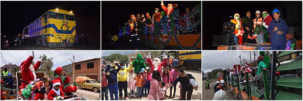 El tren de la Navidad llega hoy a la ciudad de Potosí a las 19:00