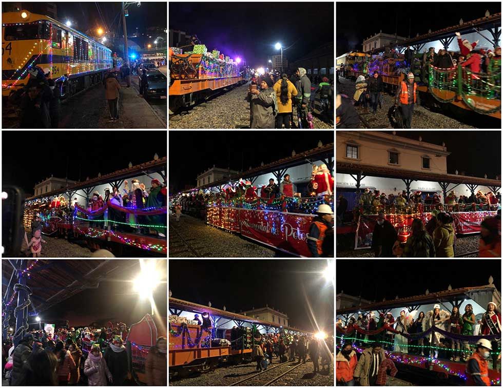 El Tren de la Navidad pasó ayer por Potosí con alegría 