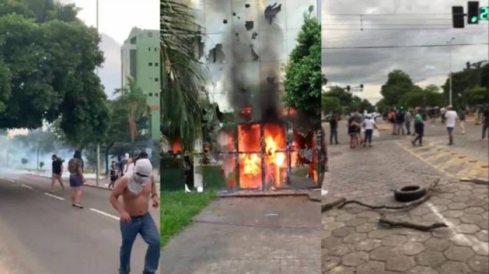 Grupos incendian la Fiscalía y la casa del ministro Montaño en Santa Cruz 