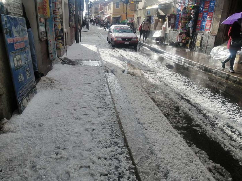 El granizo golpea fuerte a varios municipios del Departamento