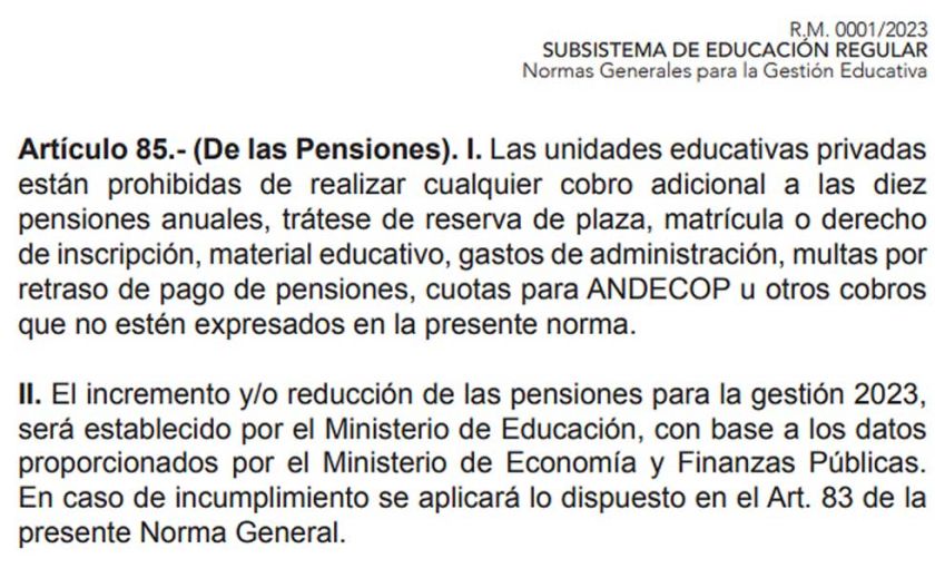 Piden a colegios privados acatar norma escolar y  no aumentar pensiones