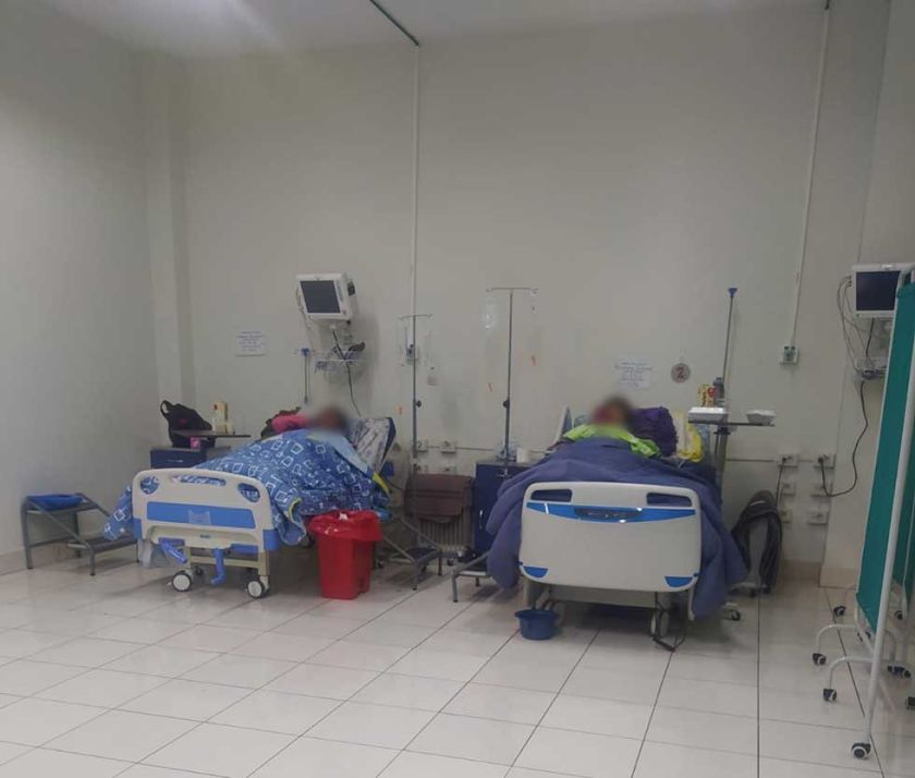 Reportan descenso en número de internados en centro covid