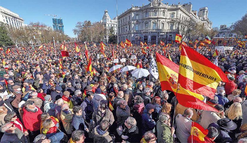 Sectores ultraderechistas  protestaron en España