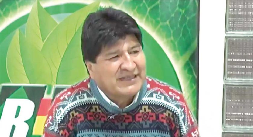 Evo dice que si va al Perú “habría una proclamación”