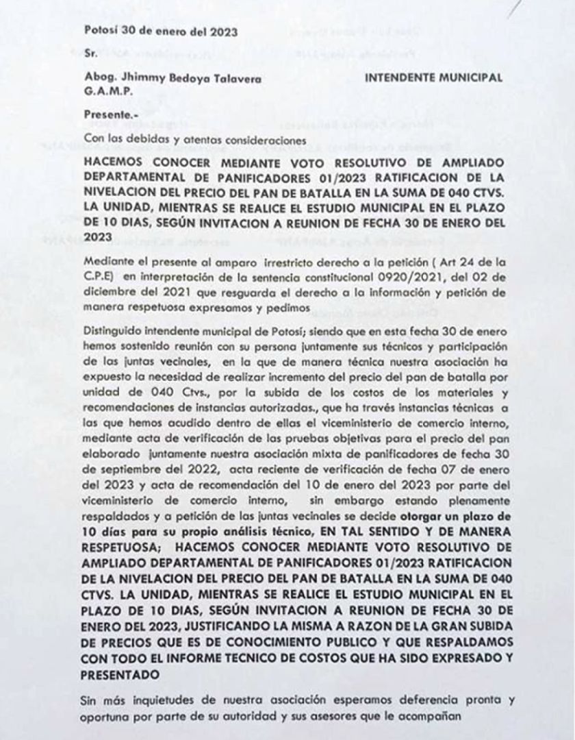 Panificadores quieren subir precio del pan e Intendencia anuncia decomisos