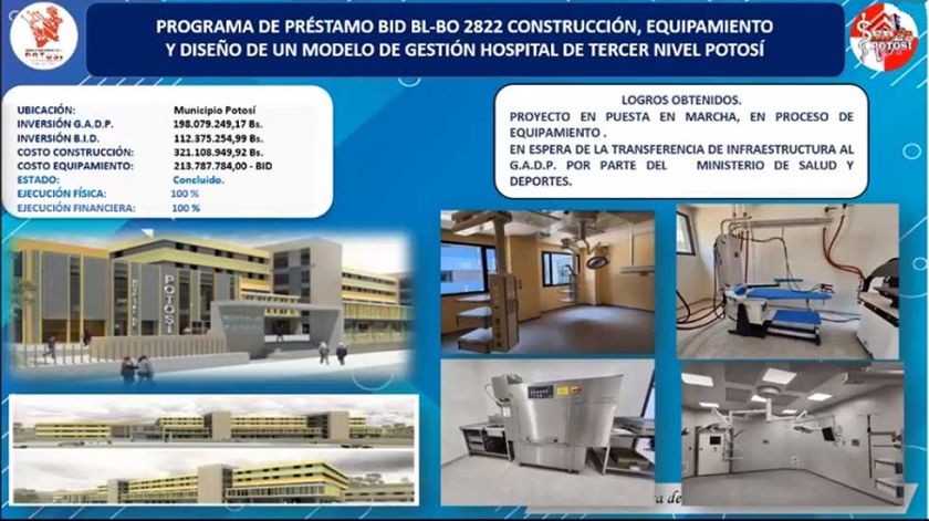 Sedes quiere que hospital de tercer nivel en Potosí funcione el 1º de abril 