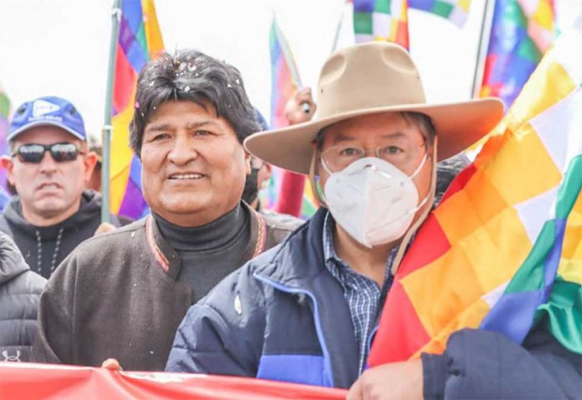 Arce y Evo patentan distancia en ceremonias en Venezuela