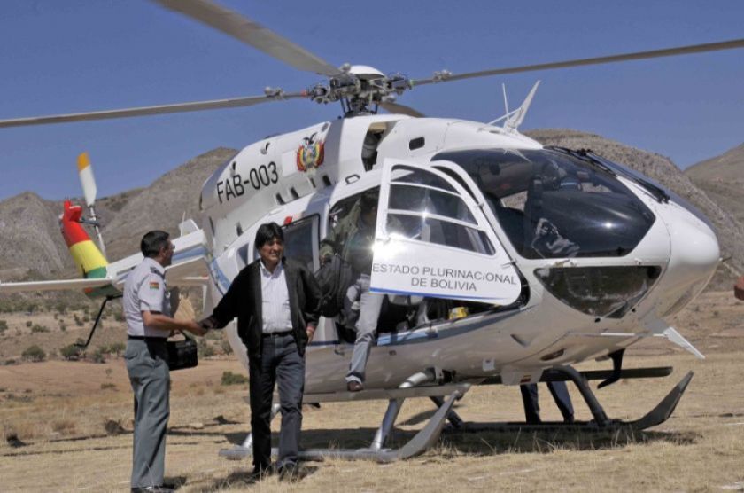 Ofrecen “pequeño aporte” para que Evo viaje en helicóptero a La Asunta