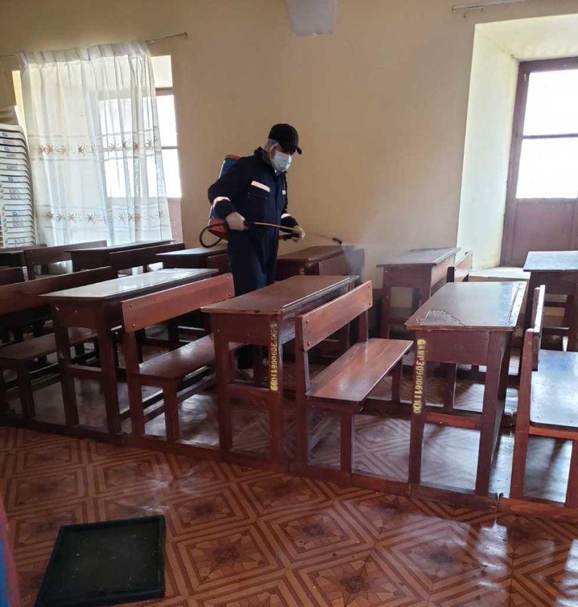 Suben las solicitudes de desinfección de escuelas