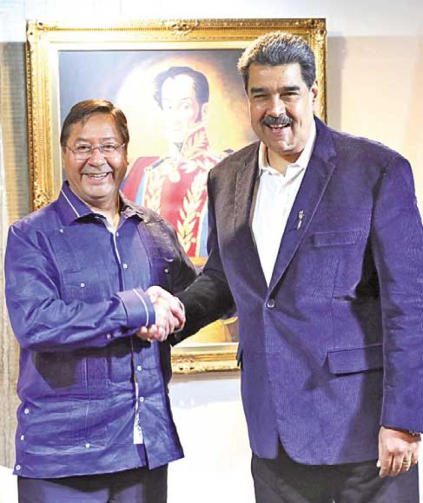 Arce firmará  hoy 10 acuerdos con Maduro  