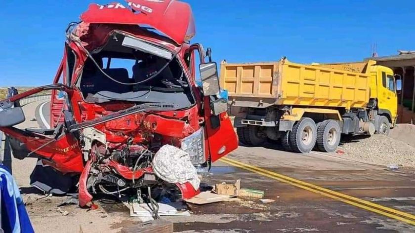 Choque frontal deja dos personas heridas en el sudoeste potosino
