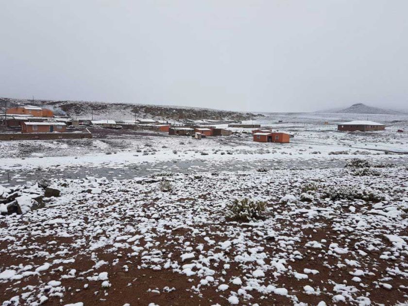 Reportan nevadas en picos altos del Departamento