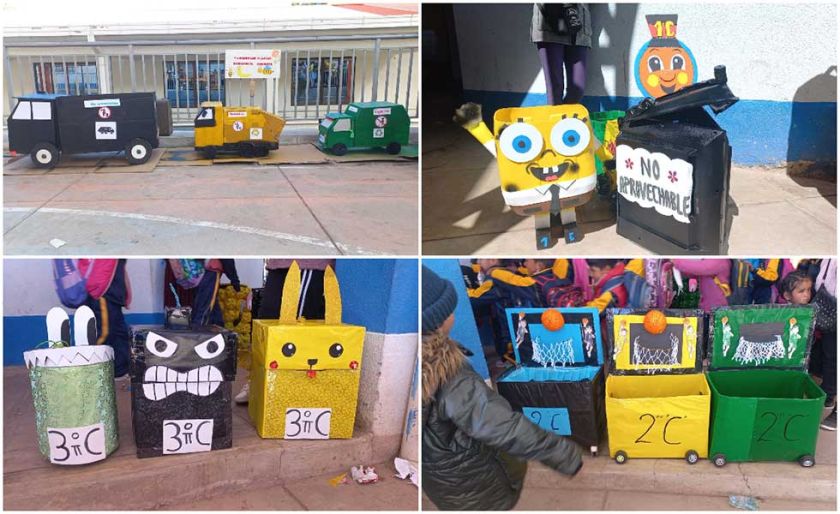 Niños del Divino Maestro aprender reciclaje