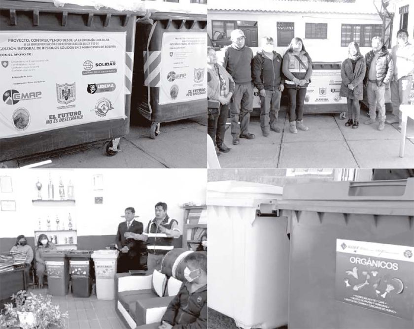 Promueven el reciclaje con contenedores