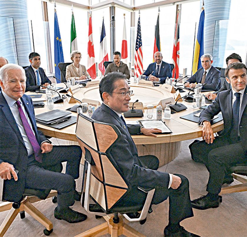 Los líderes del G7 piden a China que “presione” a Rusia