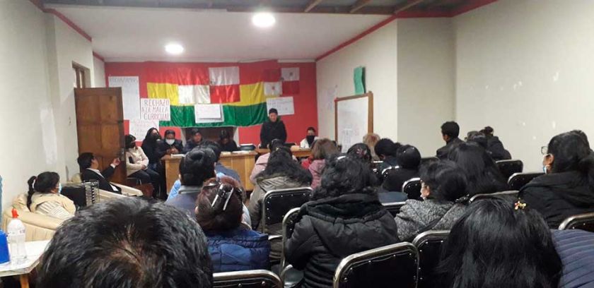 El magisterio urbano de Potosí censura a sus dirigentes nacionales