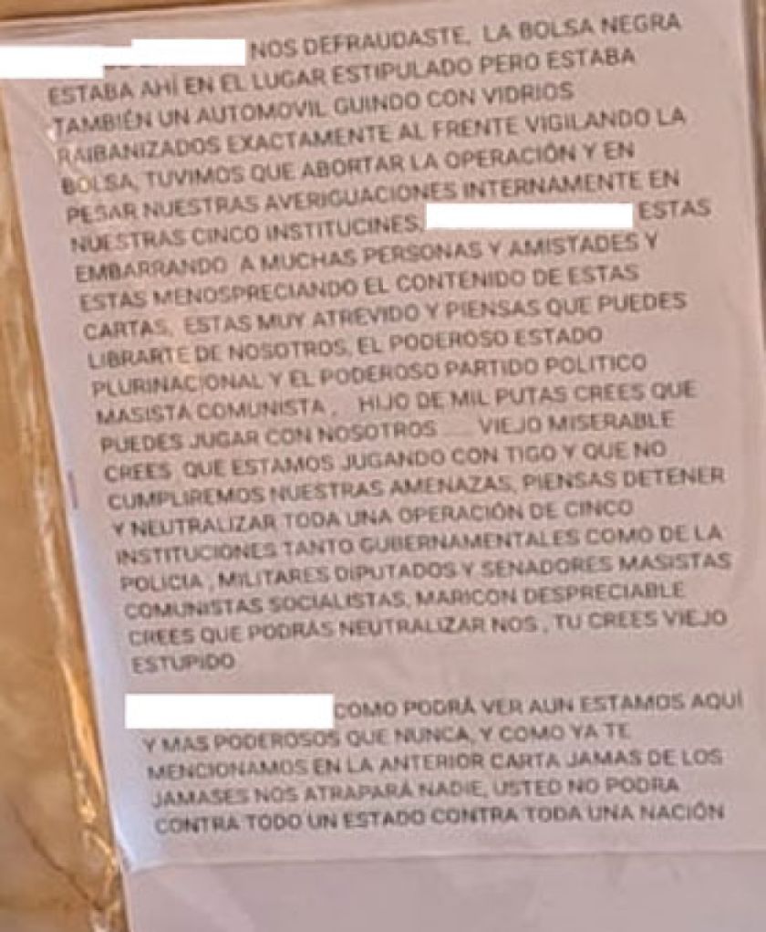 Extorsionadores amenazaban con órganos de animales a nombre del ‘poderoso Estado Plurinacional’