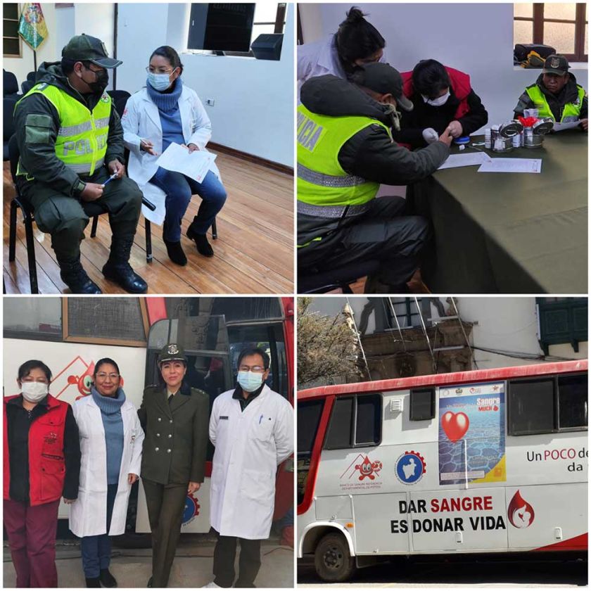 La Policía apoya en campaña para donar sangre a pacientes