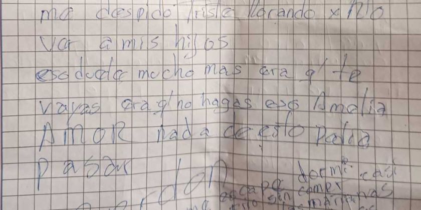 En extensa carta póstuma feminicida develó que su esposa le era infiel 