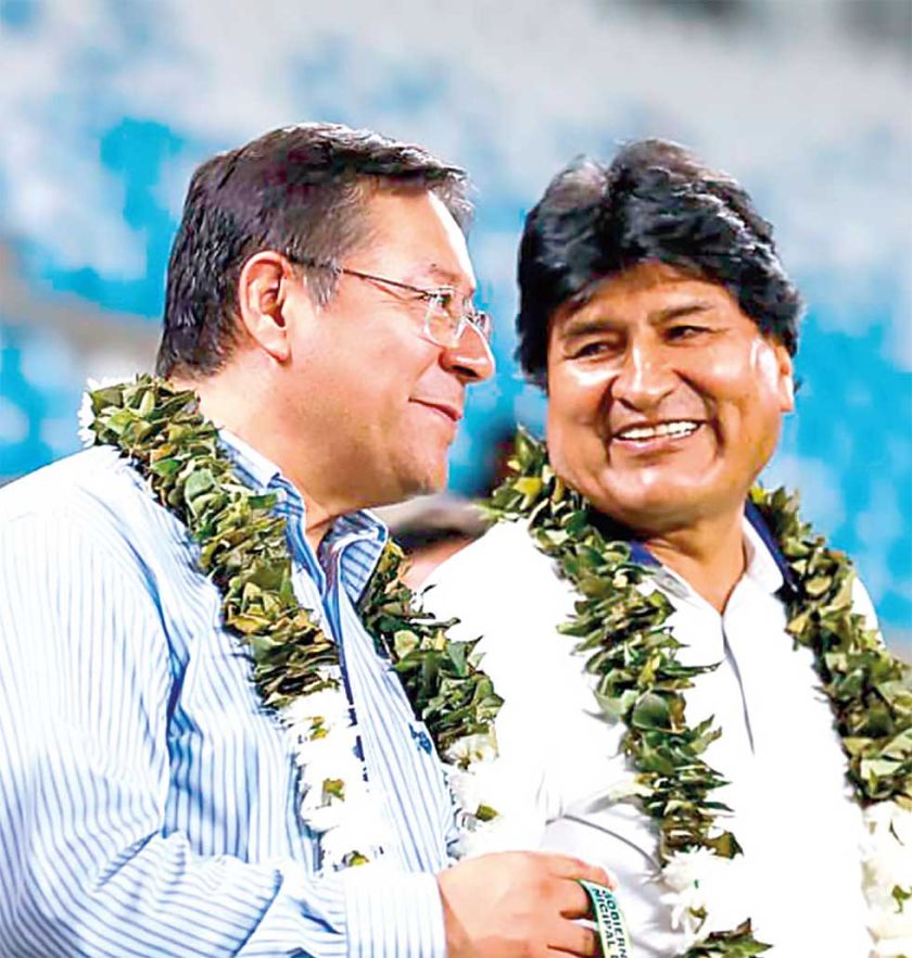 En plena crisis, Evo y Arce se muestran juntos en el Trópico
