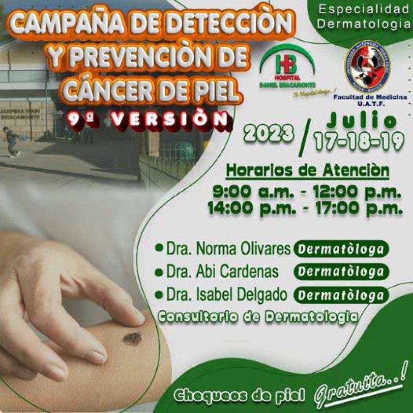 Hospital Daniel Bracamonte busca prevenir el cáncer de piel