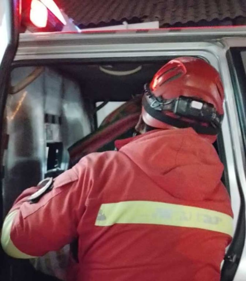 Dos personas tuvieron  un doble accidente vial