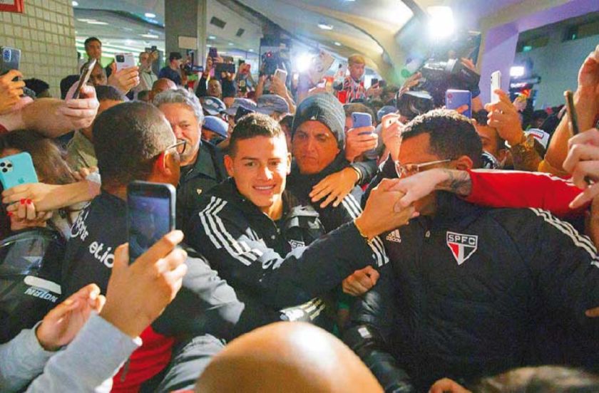 James Rodríguez  arriba al Sao Paulo brasileño