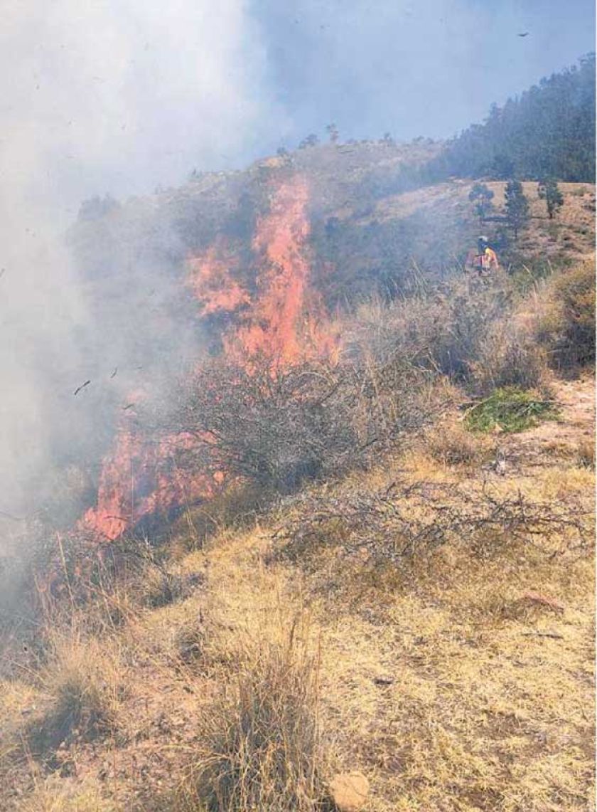 K’arallanta: Incendio afecta 23 hectáreas
