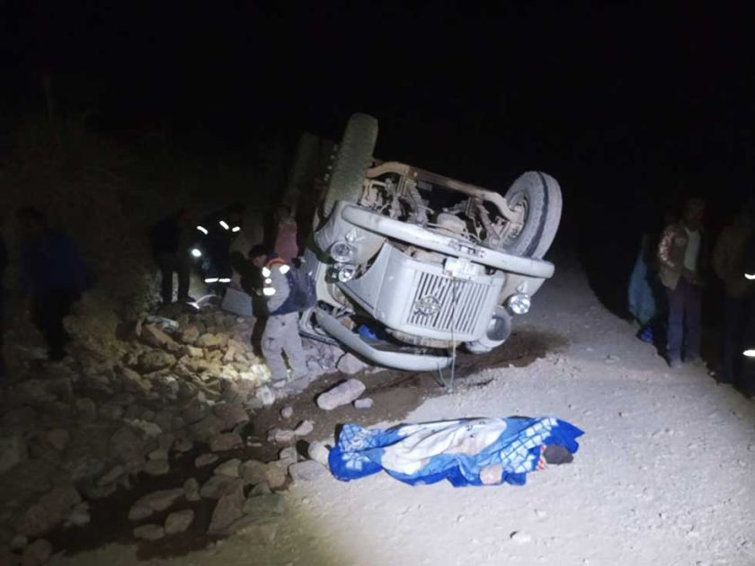 Un anciano muerto y tres heridos deja el fatal accidente ocurrido en Tupiza