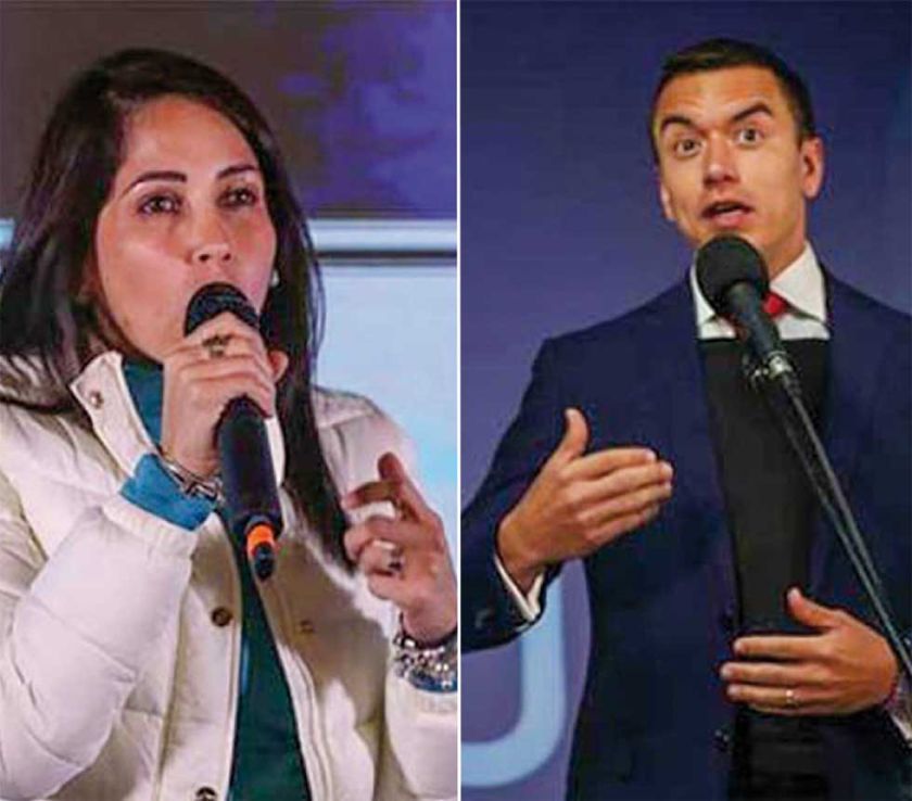 González y Noboa van a balotaje en Ecuador