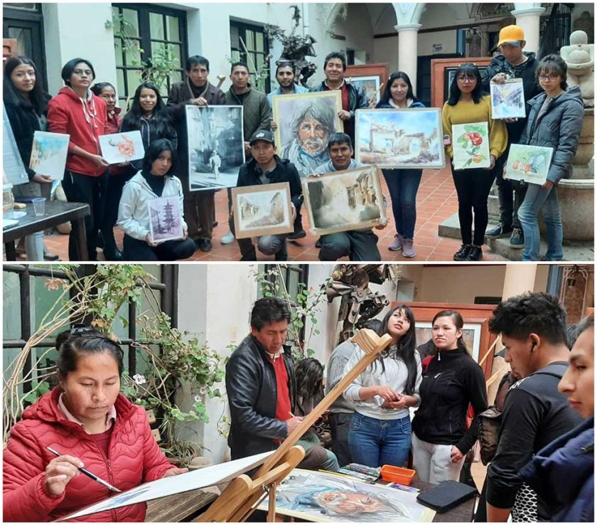 La Facultad de Artes celebra con taller el día de la acuarela