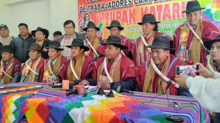 Campesinos de La Paz no acatarán bloqueo y afirman que “grupitos” buscan dividir a la Csutcb
