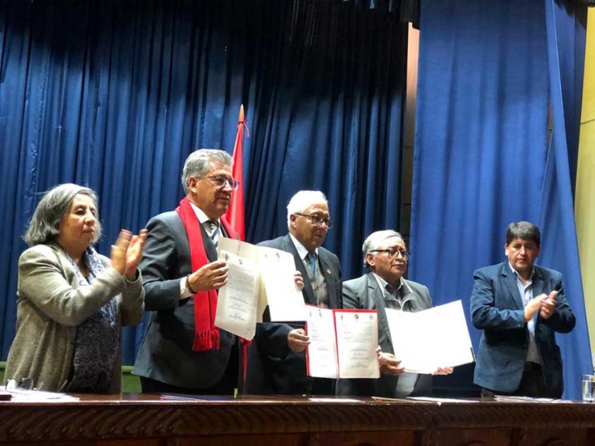 Litio: UMSA, UTO y UATF firman convenio para la cooperación académica