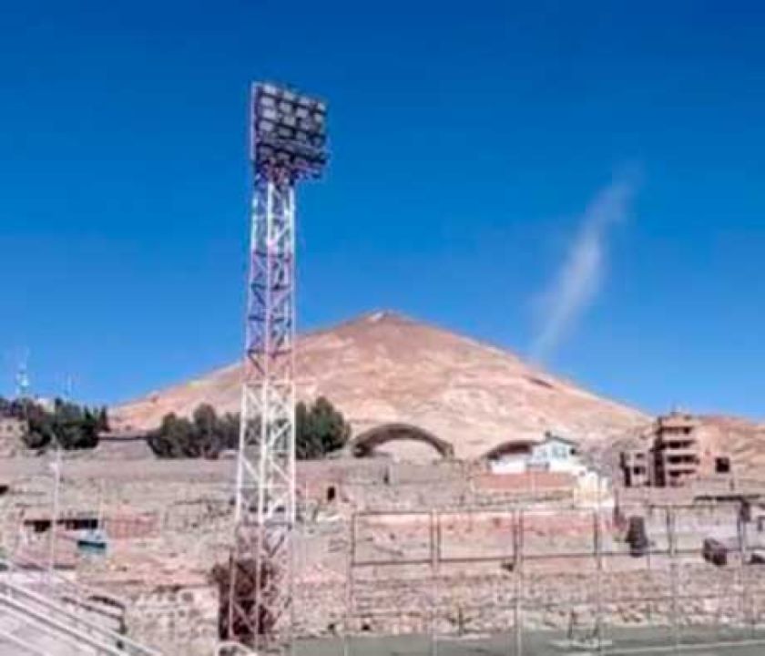 Las columnas de polvo en el Cerro Rico son frecuentes