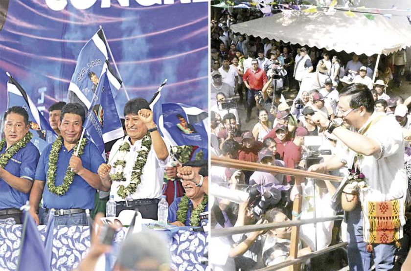 Arce recibe apoyo de bases sociales y Morales se radicaliza