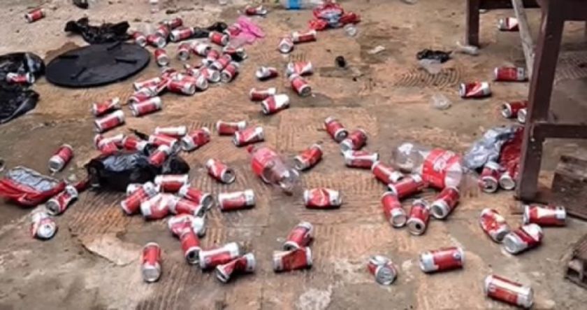 Encuentran latas de cerveza y prendas íntimas femeninas en un recinto policial de Warnes