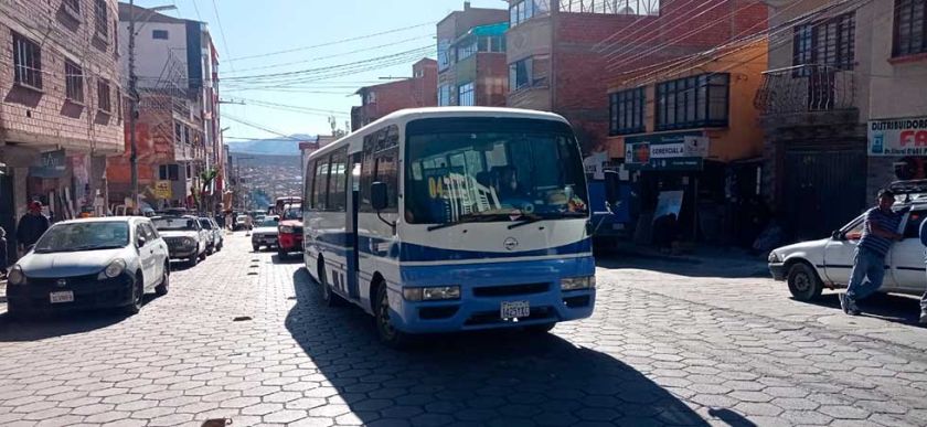Transporte público pide tarifa general de 1.50 Bs en Potosí