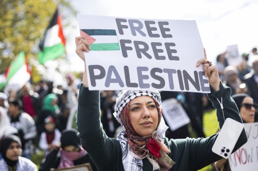 Miles de personas se manifiestan en ciudades de todo el mundo por la causa palestina